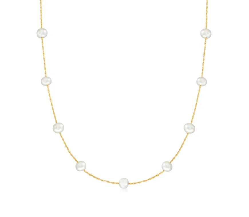Necklace - Gold Filled Pearl Strand