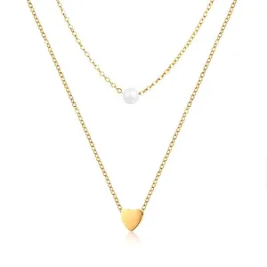 Necklace Stack Gold- Heart Charm