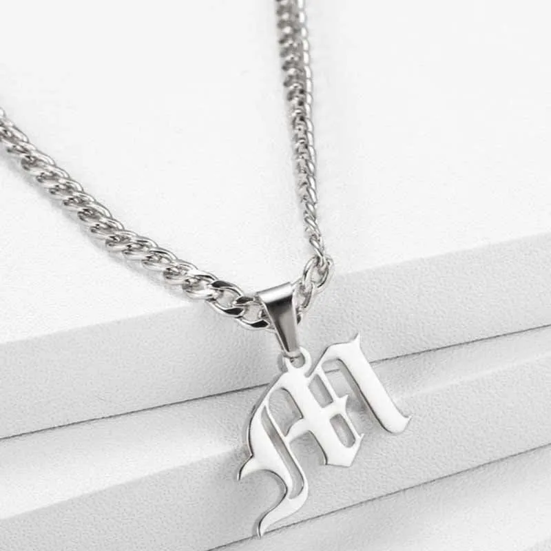Necklace with initial pendant