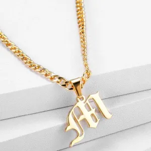 Necklace with initial pendant