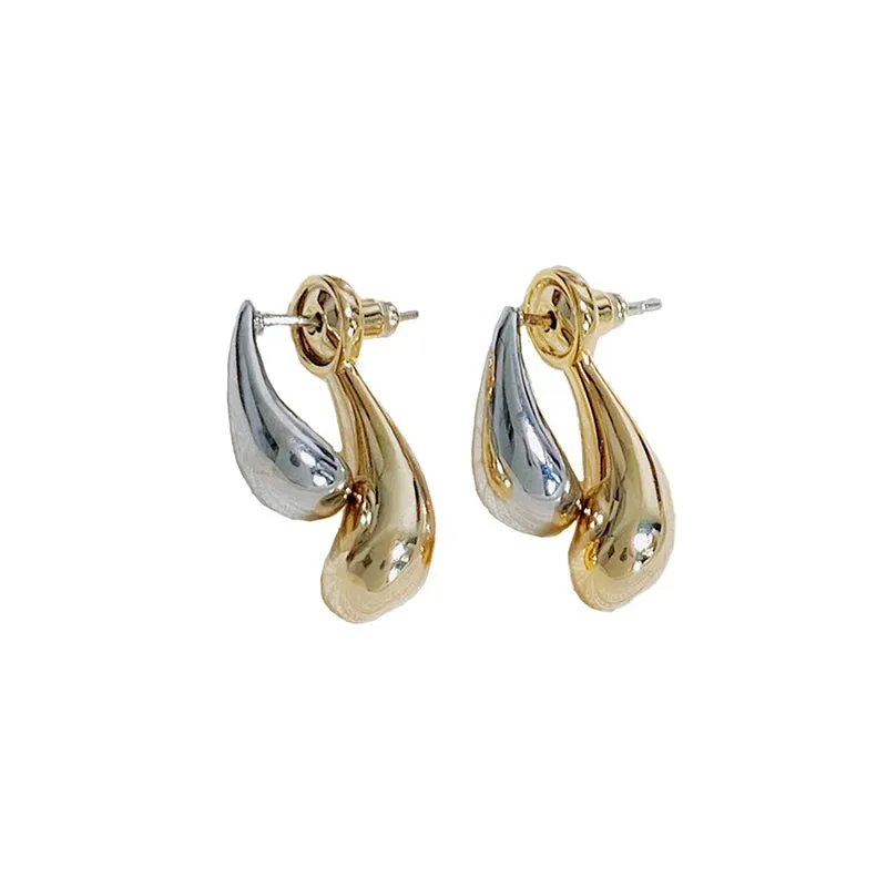Needle Water Drop Earrings