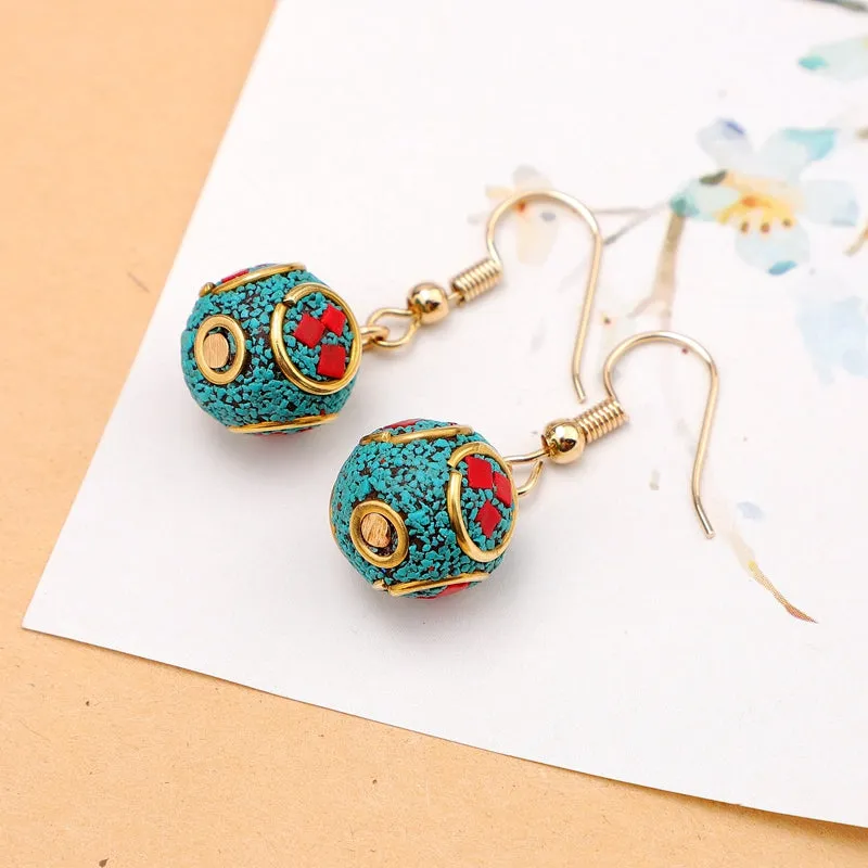 Nepalese style simple earrings