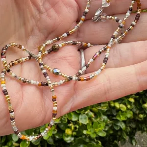 Neutral Colors Seed Bead Necklace
