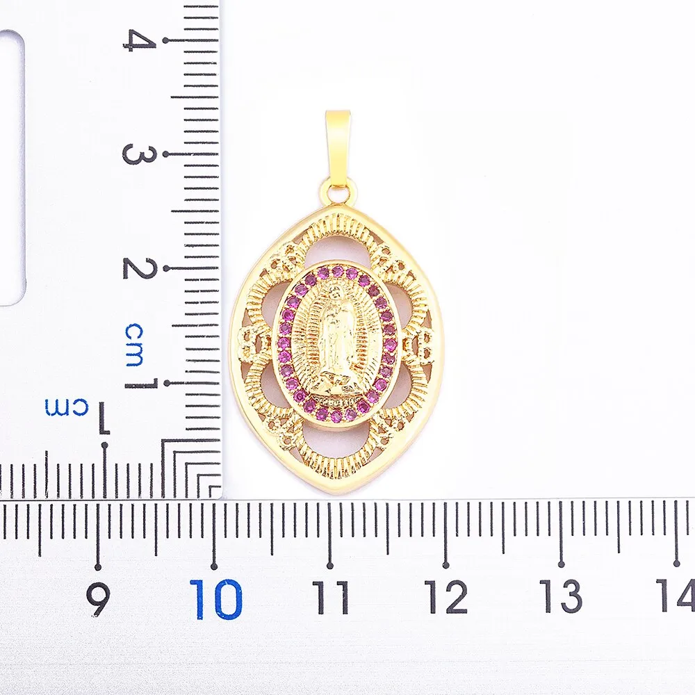 New Arrival Fashion Exquisite Cubic Zirconia Virgin Mary Necklace Women