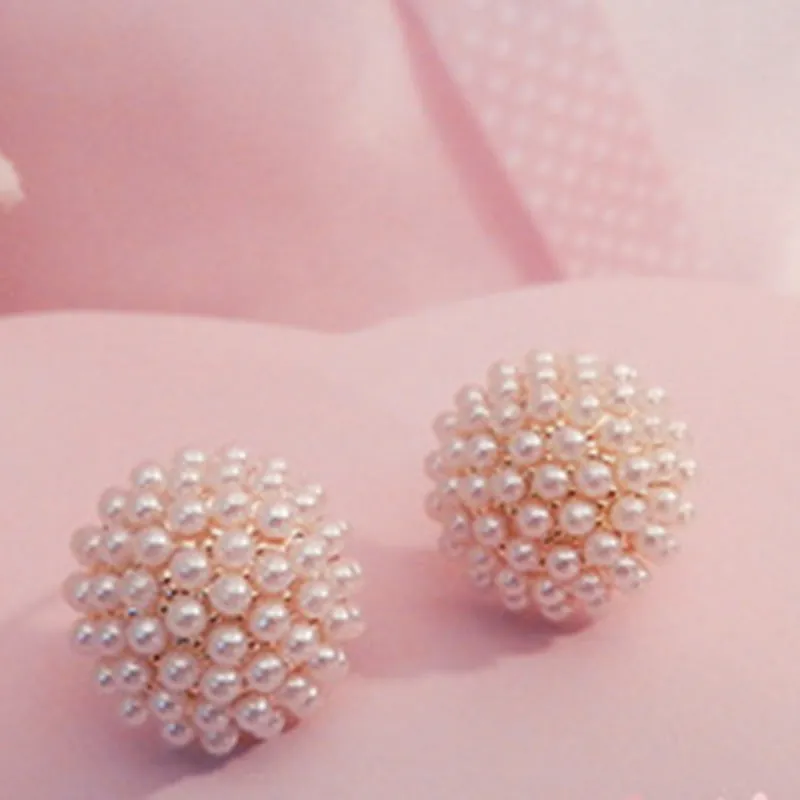 NEW Simple Pearl Clip On Earrings Charm Pendant