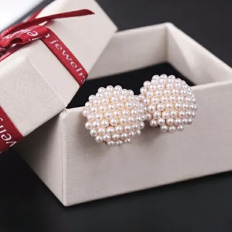 NEW Simple Pearl Clip On Earrings Charm Pendant