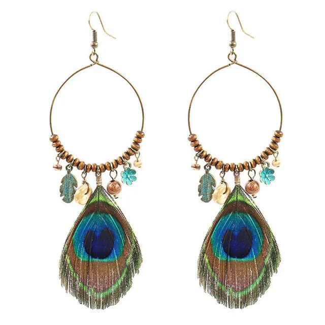 New Simple Retro Leaves Green Leaf Earrings