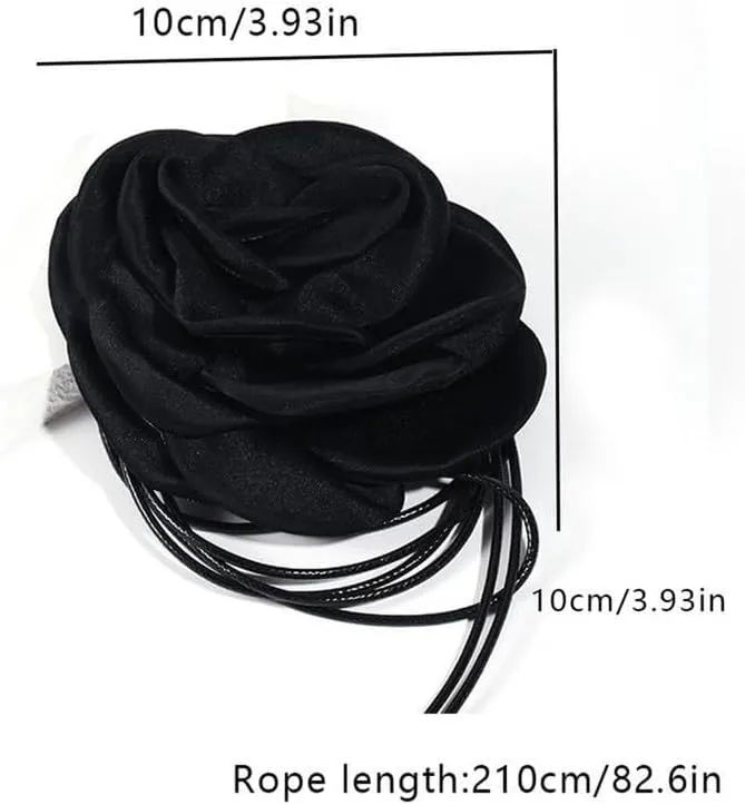Novelty Flower Choker for Women Handmade Adjustable Bohemian Floral Collar Choker Necklace