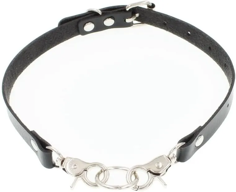 Novelty Women Punk Chain Choker Necklace Adjustable Hip Hop Costume Cosplay Collar Choker