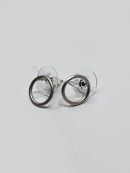 Open Circle Stud Earrings