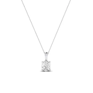 Orchid Oval Cut Moissanite Solitaire Necklace