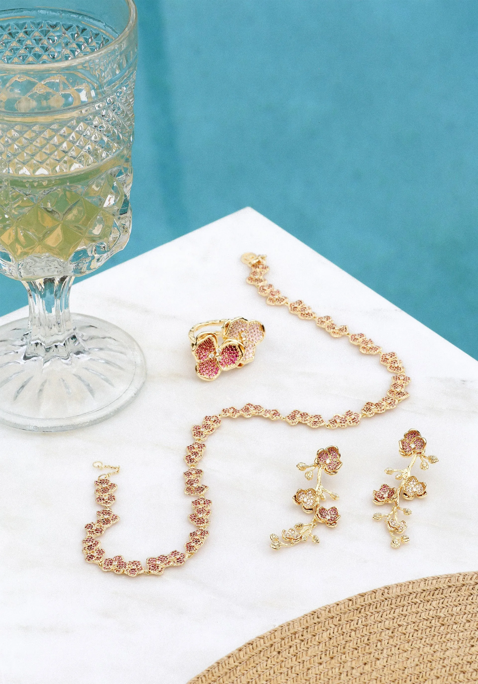 Orchid Pavé Necklace