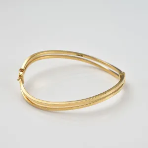 Ouro Double Bar Bangle in 9K Gold