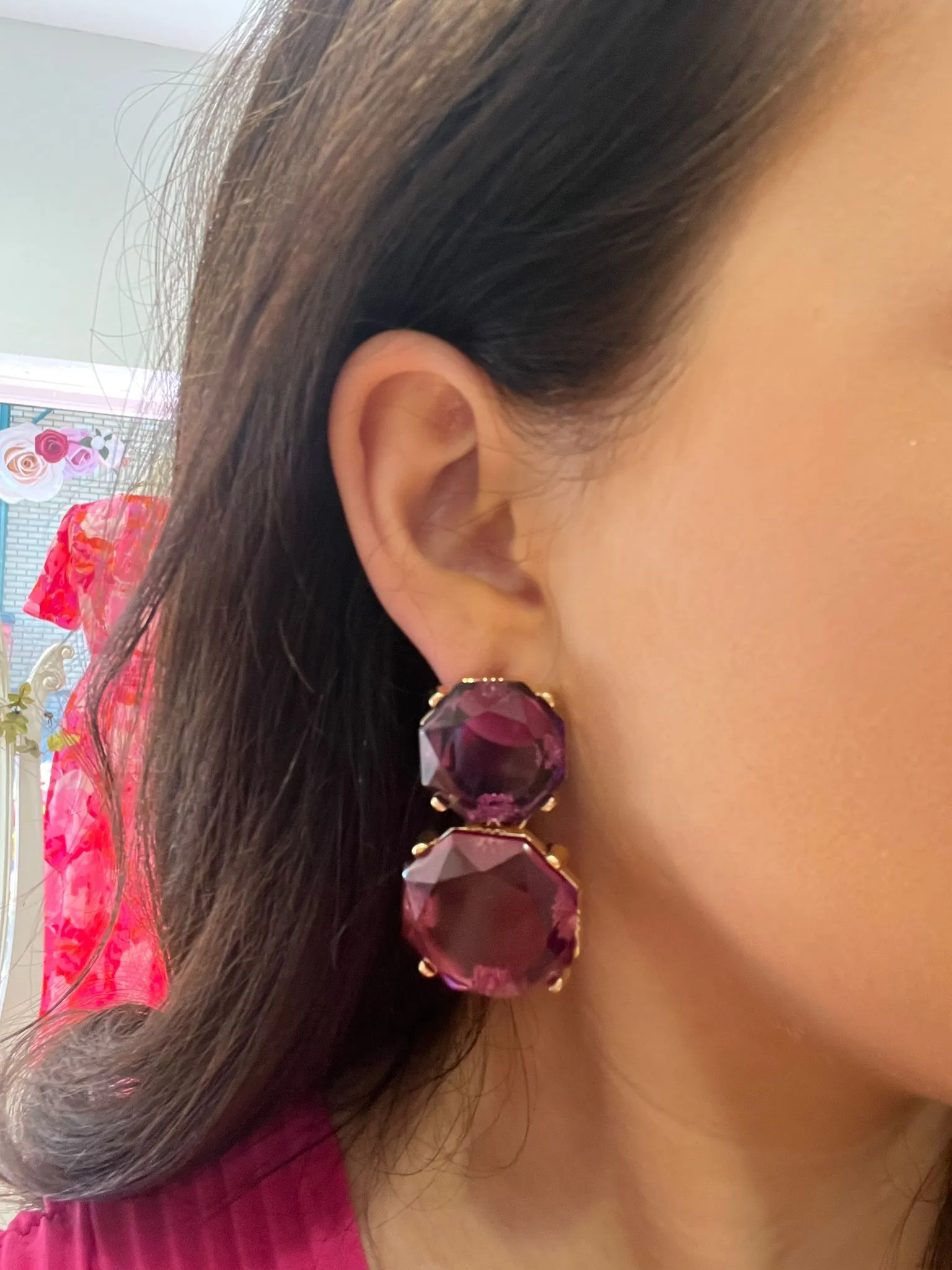 Out On The Town Purple Earrings