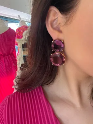Out On The Town Purple Earrings