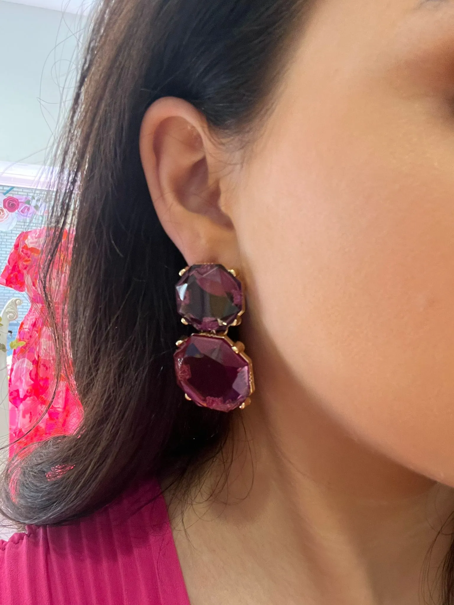 Out On The Town Purple Earrings