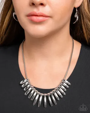 Paparazzi Chasing Chic - Silver Necklace P2ST-SVXX-244XX