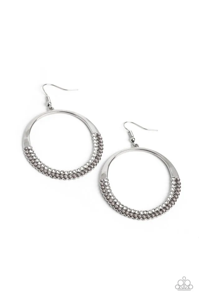 Paparazzi Earring ~ Material PEARL - Silver