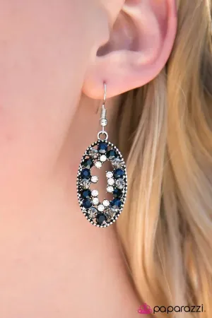 Paparazzi Earring ~ Midnight Mosaic - Blue