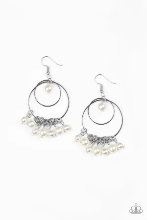 Paparazzi Earring ~ New York Attraction - White
