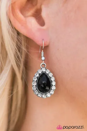 Paparazzi Earring ~ Party Till Dawn - Black