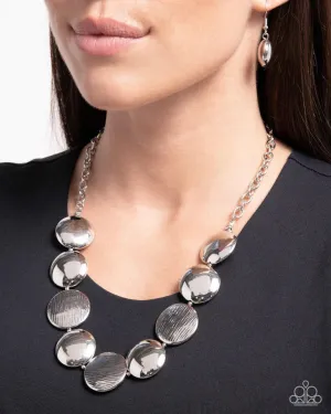 Paparazzi Engraved Energy - Silver Necklace