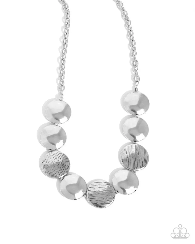 Paparazzi Engraved Energy - Silver Necklace