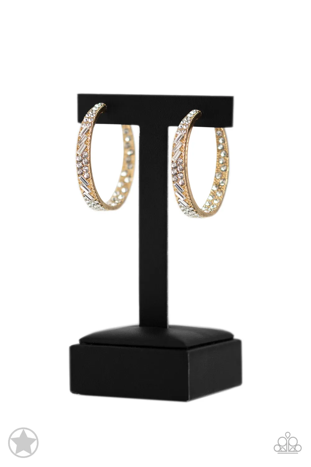Paparazzi GLITZY By Association - Blockbuster Gold Earrings