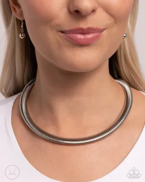 Paparazzi Necklace ~ Choker Of The Century - Silver