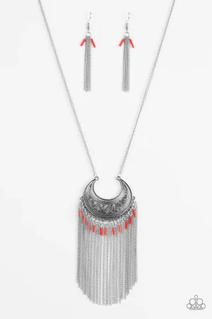 Paparazzi Necklace ~ Desert Coyote - Red