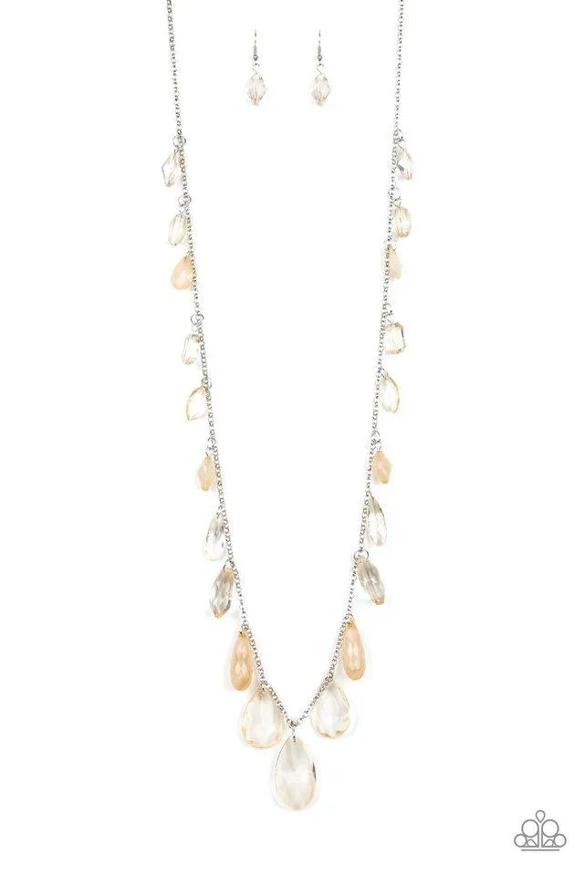 Paparazzi Necklace ~ GLOW And Steady Wins The Race - Brown