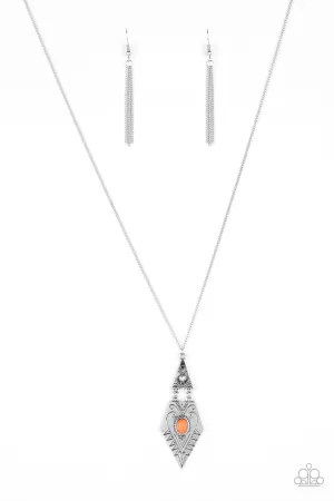 Paparazzi Necklace ~ Just A Mirage - Orange