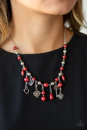 Paparazzi Necklace ~ Renaissance Romance - Red