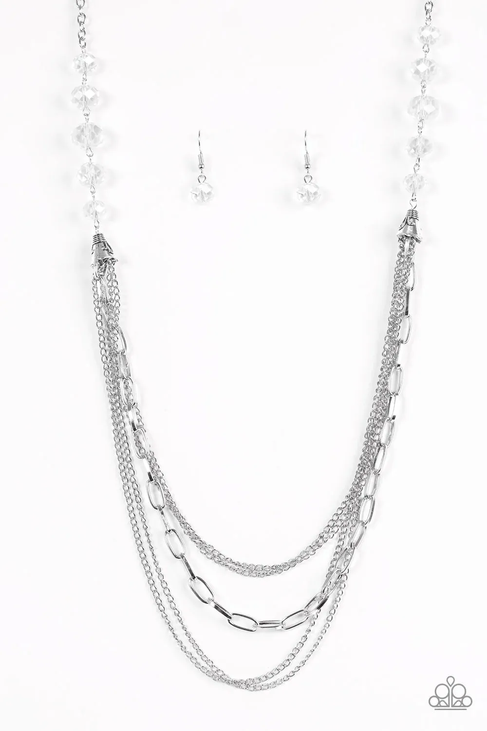 Paparazzi Necklace ~ Turn It Up-Town - White