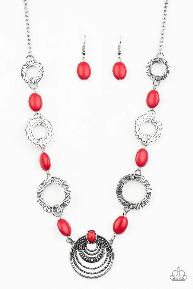 Paparazzi Necklace ~ Zen Trend - Red
