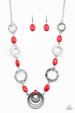 Paparazzi Necklace ~ Zen Trend - Red