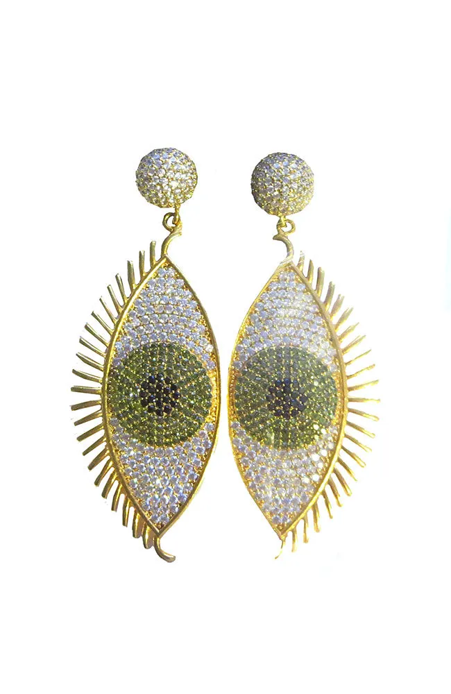 Pave EE Drops with Lashes