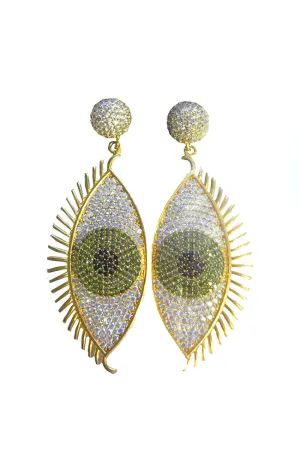 Pave EE Drops with Lashes