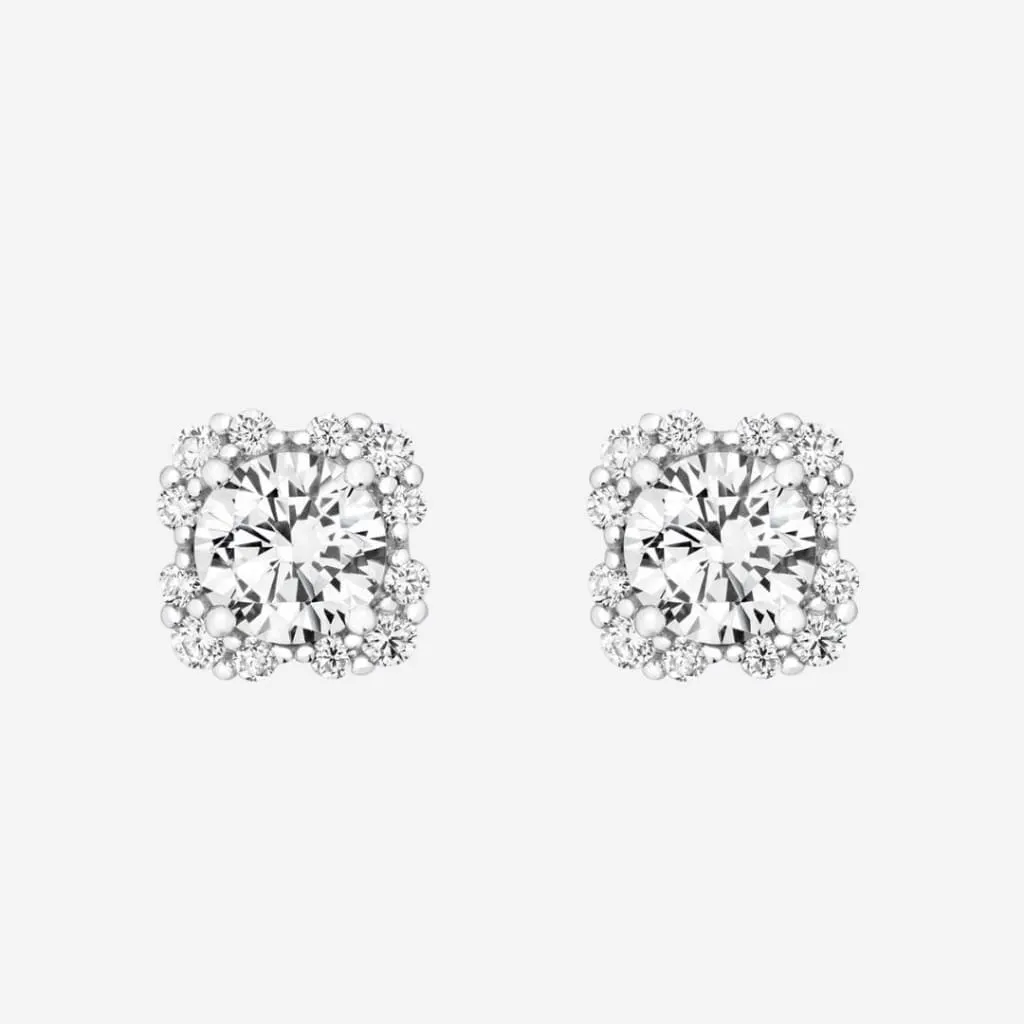Peaked Halo Earrings | Sterling Silver