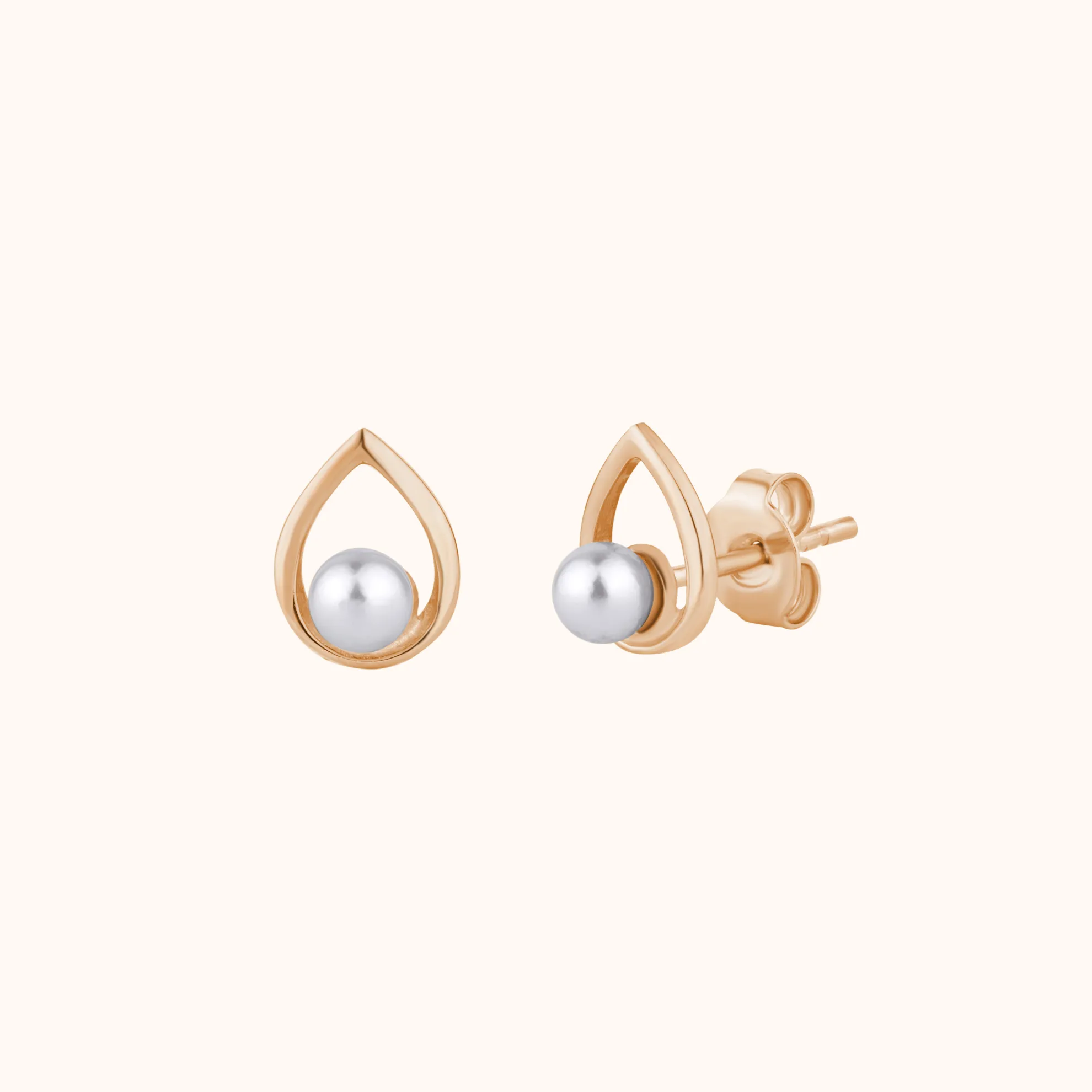 Pear-Shaped Mother of Pearl Stud