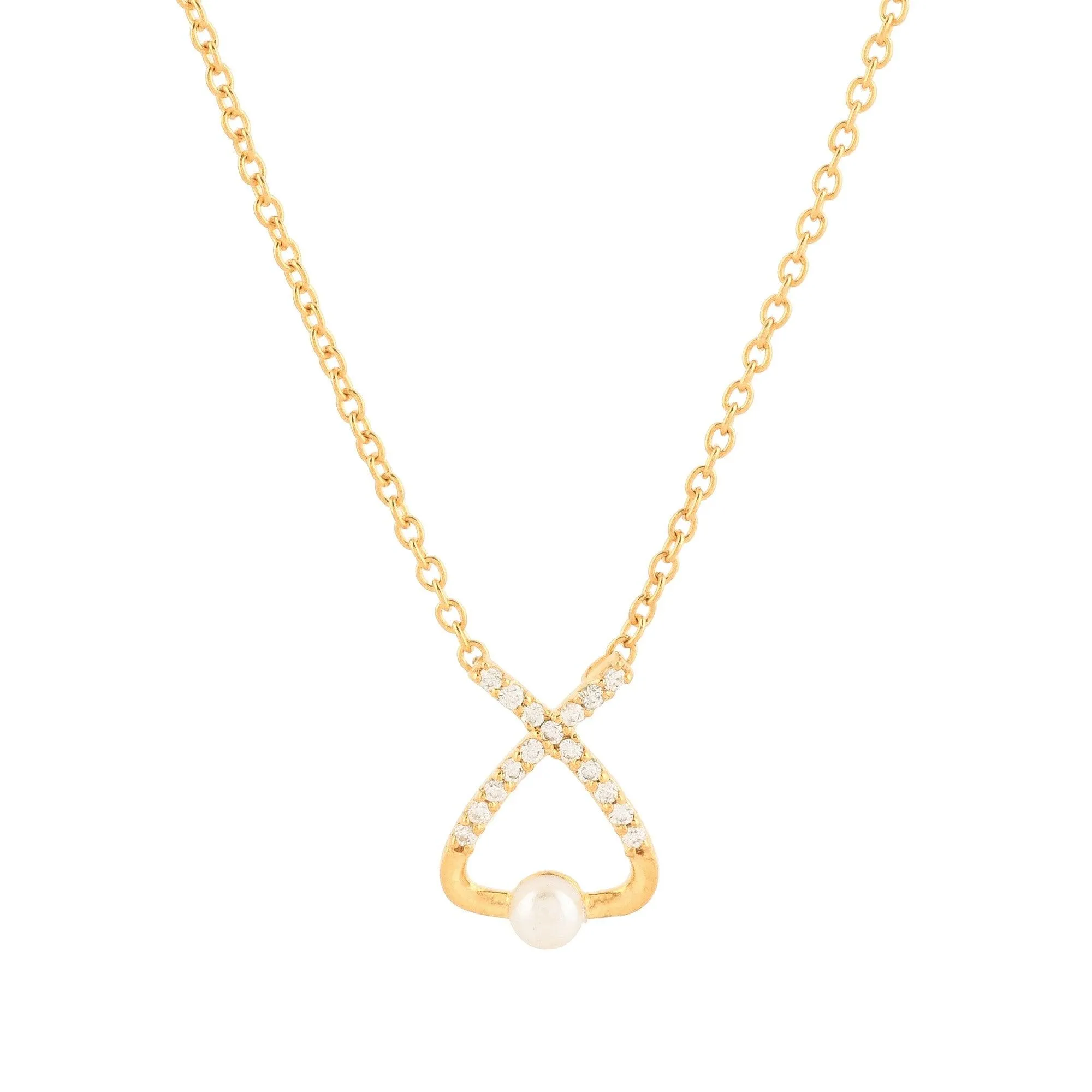 Pearl Adornment Silver Necklace - From Purl