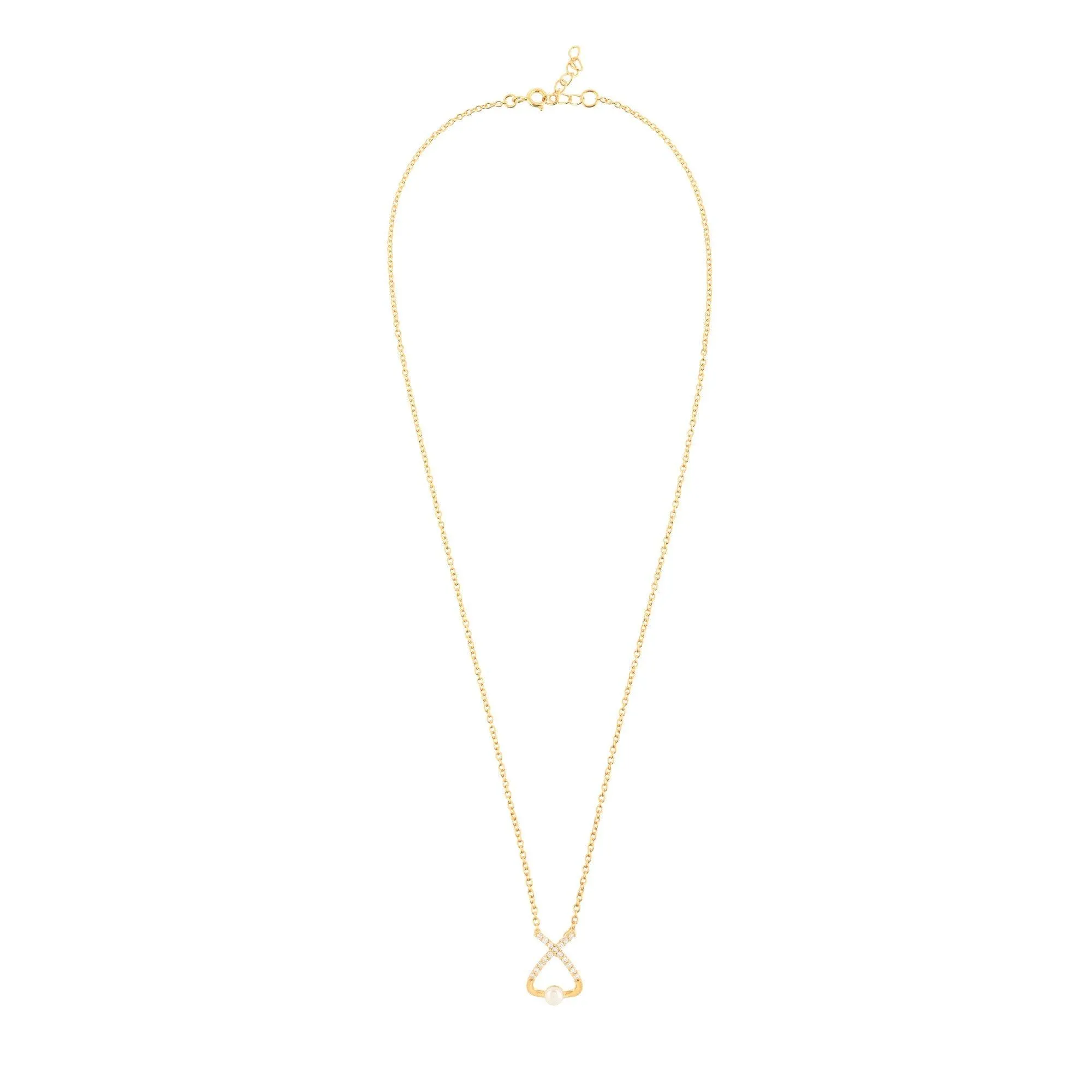 Pearl Adornment Silver Necklace - From Purl