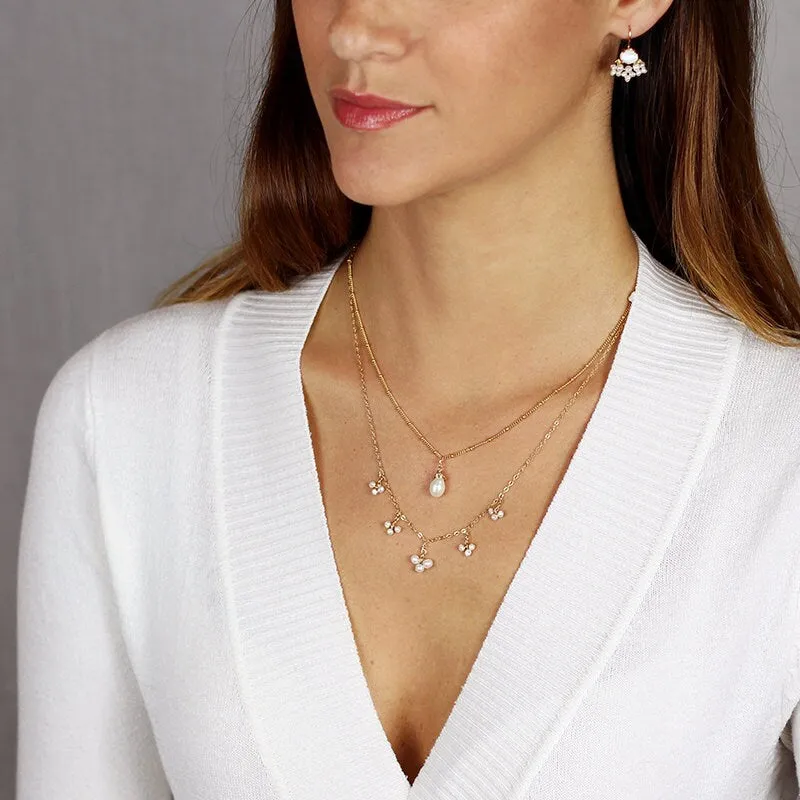 Pearl Cluster Necklace