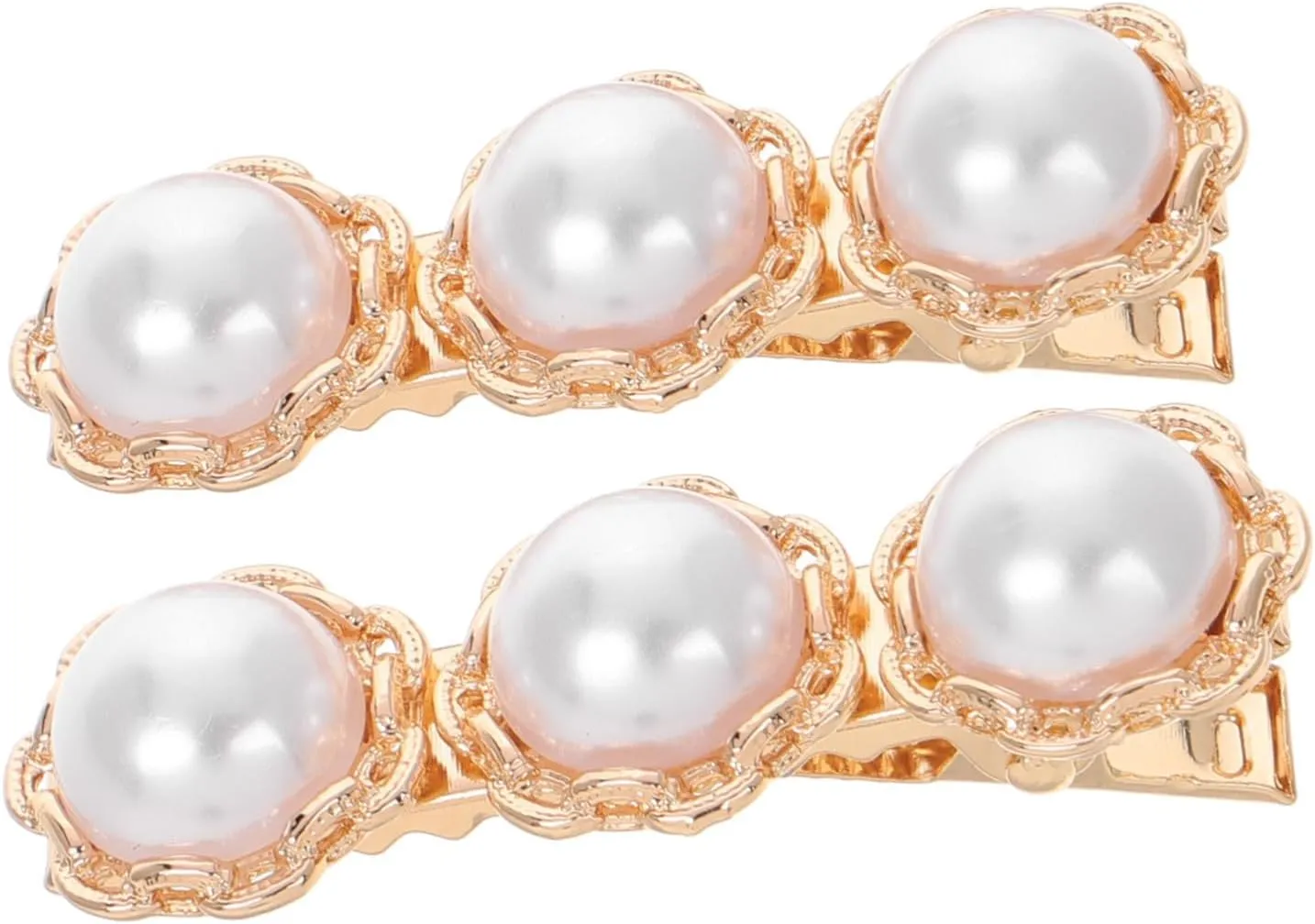 Pearl Hair Barrette Clips Cute Decorative Side Clips for Women Versatile Hair Accessories for Weddings Parties Everyday Use Durable Material