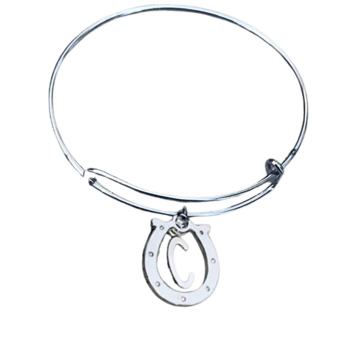 Personalized Equestrian Charm Bracelet with Initial Charm, Customized Horse Lovers Jewelry for Women and Girls, Cowgirl Jewelry, Gift For Her