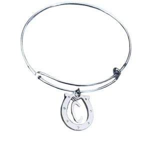 Personalized Equestrian Charm Bracelet with Initial Charm, Customized Horse Lovers Jewelry for Women and Girls, Cowgirl Jewelry, Gift For Her