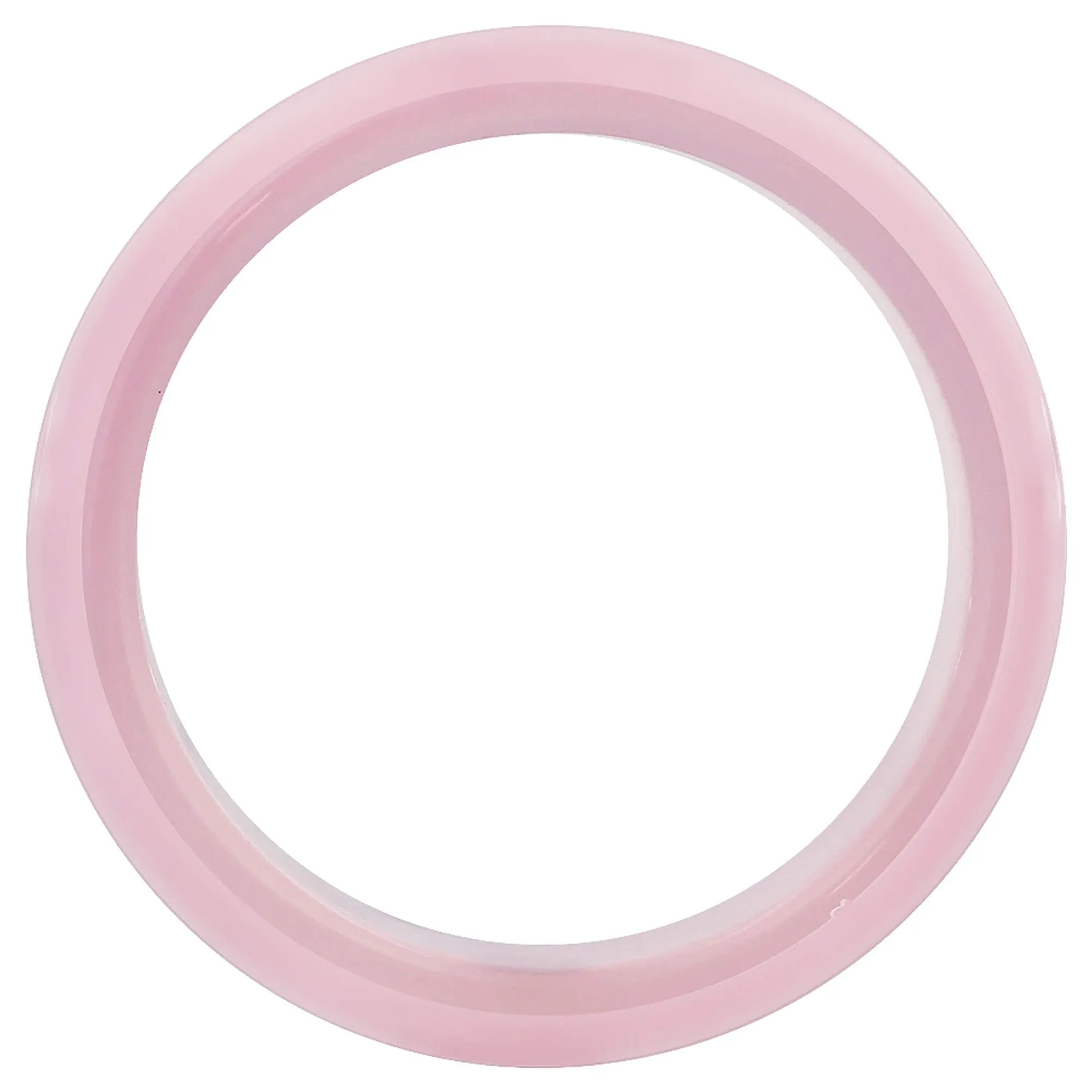 Pink Agate Gemstone Ring – 6mm Natural Stone Band for Men and Women – Unisex Polished Pink Agate Jewelry for Everyday Wear or Gift
