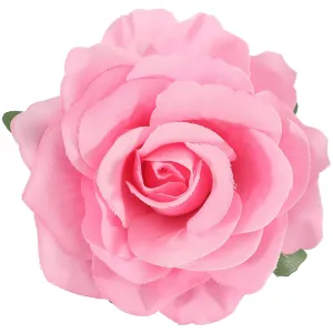 Pink Rose Brooches Flower Hair Clips for Women | Brooches and Pins | Hair Accessories | Valentines Hair Clips, Wedding Hair Accessories for Women | Lapel Pin