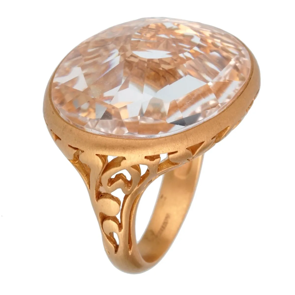 Pomellato  10 Carat Quartz Cocktail Rose Gold Ring Sz 5.75