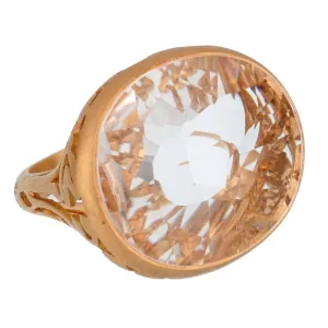 Pomellato  10 Carat Quartz Cocktail Rose Gold Ring Sz 5.75